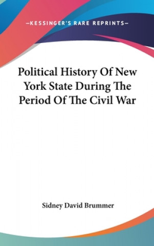 Livre Political History Of New York State During The Period Of The Civil War Sidney David Brummer