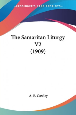 Buch The Samaritan Liturgy V2 (1909) A. E. Cowley
