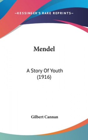 Knjiga Mendel: A Story Of Youth (1916) Gilbert Cannan