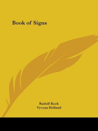 Knjiga Book of Signs Rudolf Koch