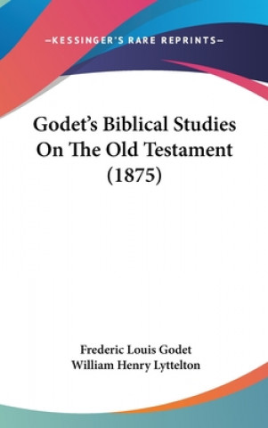 Livro Godet's Biblical Studies On The Old Testament (1875) Frederic Louis Godet