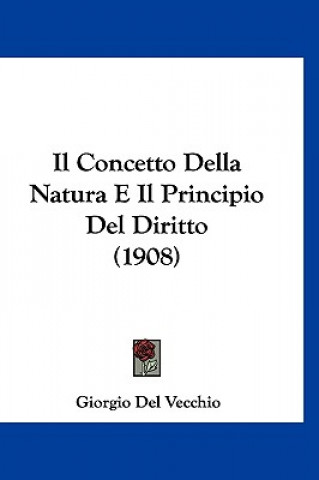 Buch Il Concetto Della Natura E Il Principio del Diritto (1908) Giorgio Del Vecchio