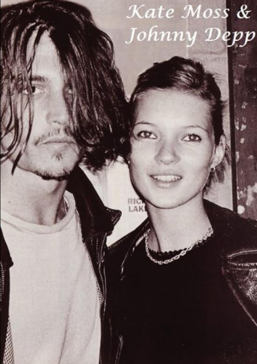 Carte Kate Moss & Johnny Depp 