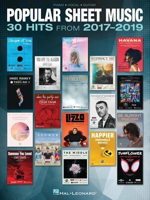 Carte Popular Sheet Music: 30 Hits from 2017-2019 Arranged for Piano/Vocal/Guitar 