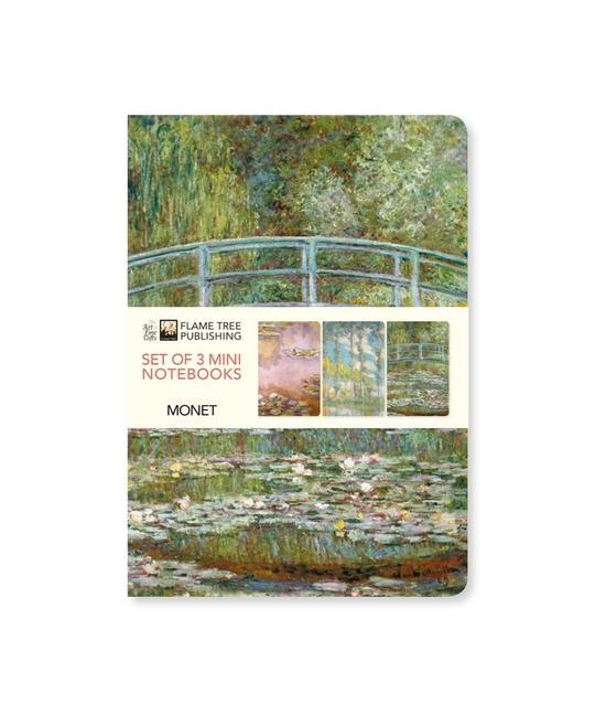 Naptár/Határidőnapló Claude Monet Set of 3 Mini Notebooks 