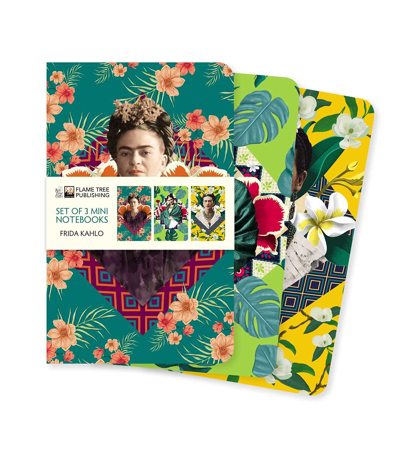 Kalendář/Diář Frida Kahlo Set of 3 Mini Notebooks Flame Tree Studio