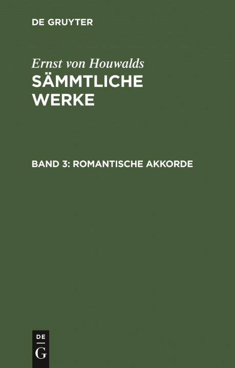Knjiga Romantische Akkorde Ernst Houwald