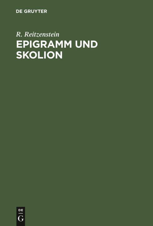 Книга Epigramm Und Skolion 