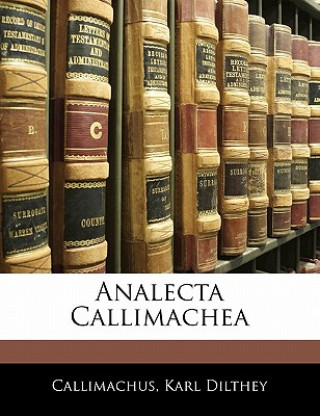Kniha Analecta Callimachea Callimachus