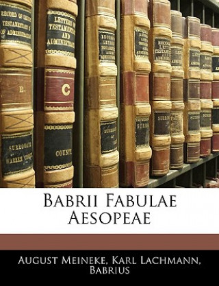 Kniha Babrii Fabulae Aesopeae August Meineke
