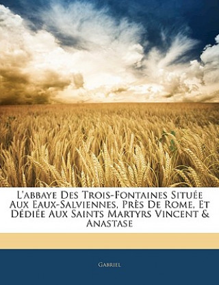 Könyv L'Abbaye Des Trois-Fontaines Située Aux Eaux-Salviennes, Pr?s de Rome, Et Dédiée Aux Saints Martyrs Vincent & Anastase Gabriel