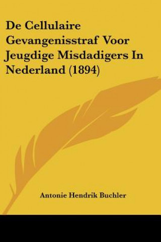 Книга De Cellulaire Gevangenisstraf Voor Jeugdige Misdadigers In Nederland (1894) Antonie Hendrik Buchler