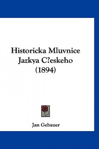 Książka Historicka Mluvnice Jazkya Ceskeho (1894) Jan Gebauer