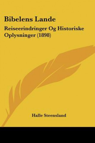 Kniha Bibelens Lande: Reiseerindringer Og Historiske Oplysninger (1898) Halle Steensland