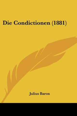 Kniha Die Condictionen (1881) Julius Baron