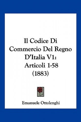 Kniha Il Codice Di Commercio Del Regno D'Italia V1: Articoli 1-58 (1883) Emanuele Ottolenghi