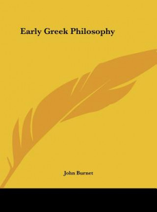 Knjiga Early Greek Philosophy John Burnet