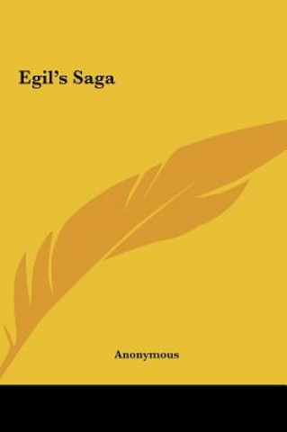 Kniha Egil's Saga Anonymous