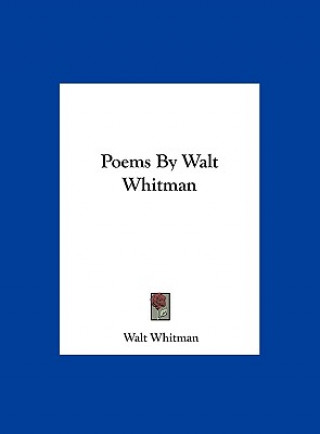 Carte Poems by Walt Whitman Whitman  Walt  Former Owner