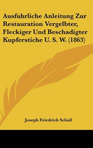 Książka Ausfuhrliche Anleitung Zur Restauration Vergelbter, Fleckiger Und Beschadigter Kupferstiche U. S. W. (1863) Joseph Friedrich Schall