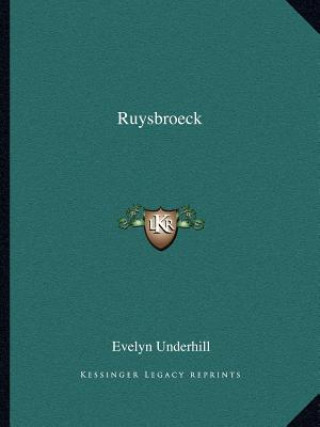 Książka Ruysbroeck Evelyn Underhill