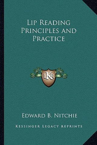 Livro Lip Reading Principles and Practice Edward B. Nitchie