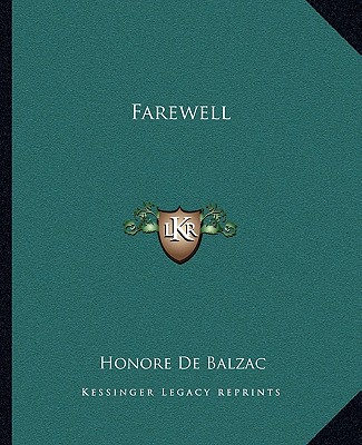 Boek Farewell Honore De Balzac