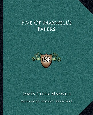 Książka Five of Maxwell's Papers James Clerk Maxwell