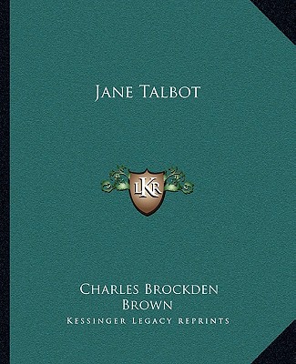 Kniha Jane Talbot Charles Brockden Brown