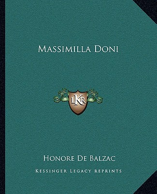 Kniha Massimilla Doni Honore De Balzac