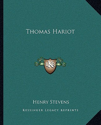 Book Thomas Hariot Henry Stevens