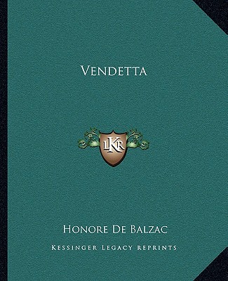 Könyv Vendetta Honore De Balzac
