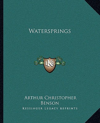 Książka Watersprings Arthur Christopher Benson