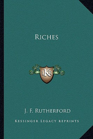 Buch Riches J. F. Rutherford