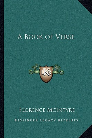 Kniha A Book of Verse Florence McIntyre