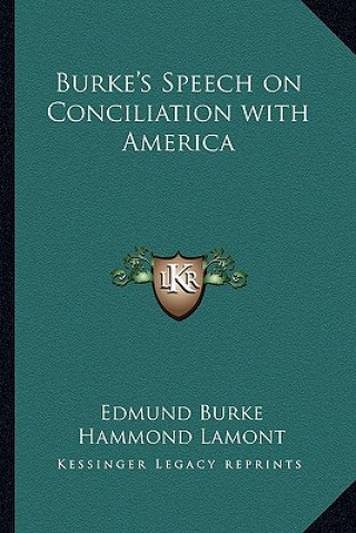 Książka Burke's Speech on Conciliation with America Burke  Edmund  III