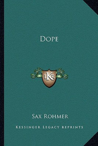 Boek Dope Sax Rohmer