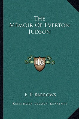 Kniha The Memoir of Everton Judson E. P. Barrows