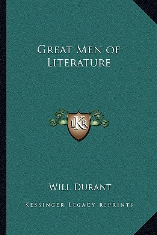 Knjiga Great Men of Literature Will Durant