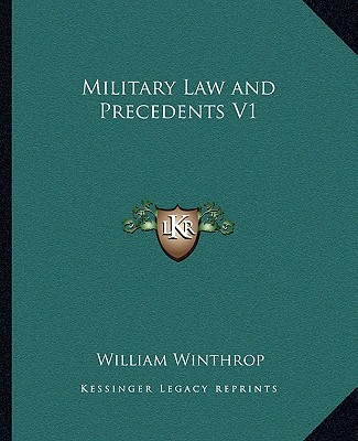 Książka Military Law and Precedents V1 William Winthrop