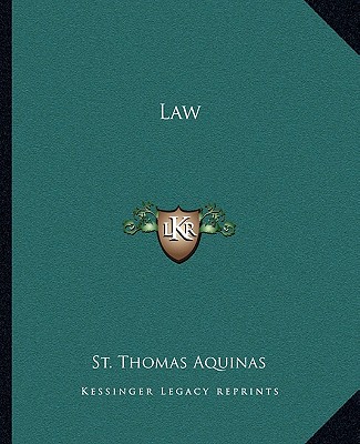 Book Law St Thomas Aquinas
