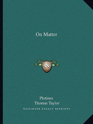 Boek On Matter Plotinus