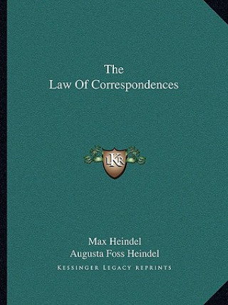 Kniha The Law of Correspondences Max Heindel