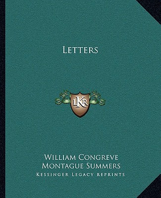 Book Letters William Congreve