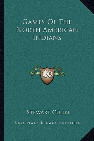 Carte Games of the North American Indians Stewart Culin