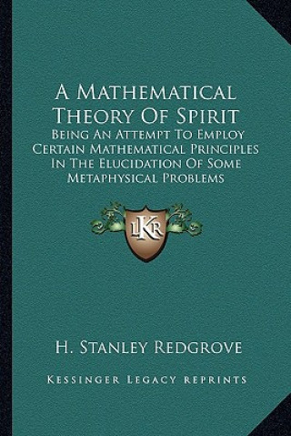 Książka A Mathematical Theory of Spirit: Being an Attempt to Employ Certain Mathematical Principles in the Elucidation of Some Metaphysical Problems H. Stanley Redgrove