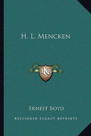 Kniha H. L. Mencken Ernest Boyd