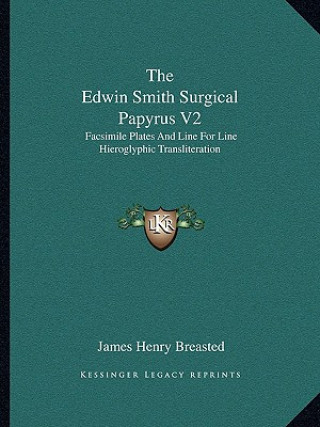 Carte The Edwin Smith Surgical Papyrus V2: Facsimile Plates and Line for Line Hieroglyphic Transliteration James Henry Breasted