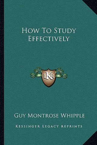Boek How to Study Effectively Guy Montrose Whipple