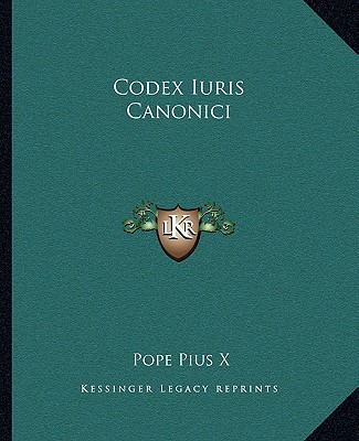 Book Codex Iuris Canonici Pope Pius X.